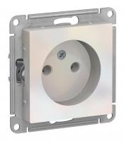 Розетка однопостовая Schneider Electric AtlasDesign без заземленмия жемчуг