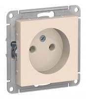 Розетка однопостовая Schneider Electric AtlasDesign без заземленмия слоновая кость