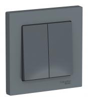 Выключатель 2-кл. Schneider Electric AtlasDesign в сборе грифель
