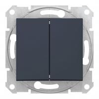 Выключатель 2-кл. Schneider Electric Sedna графит