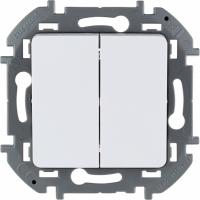 Выключатель 2-кл. Legrand Inspiria белый