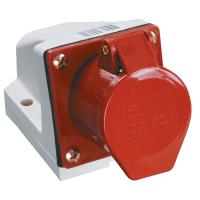 Розетка стационарная IEK 3P+PE+N красный