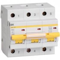 Автоматический выключатель IEK 3П 10 кА D 63 А